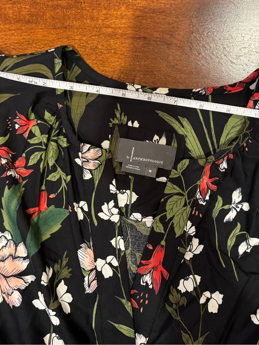 NWOT Anthropologie Summerset Dress Pink & Green Floral - Picture 6 of 8